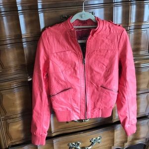 Bernardo Orange Leather Jacket